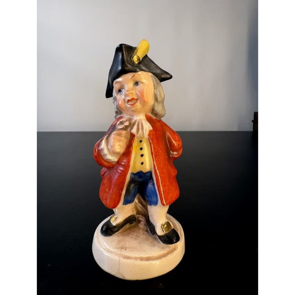 Erphila Germany Colonial Gentleman Figurine Hand Painted Ceramic 5 in Vintage